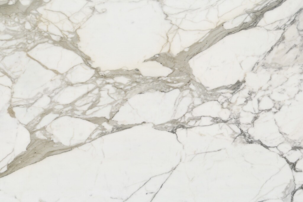 Close-up of Calacatta Gold marble with grey and soft gold veining, Mega Marble Atlanta